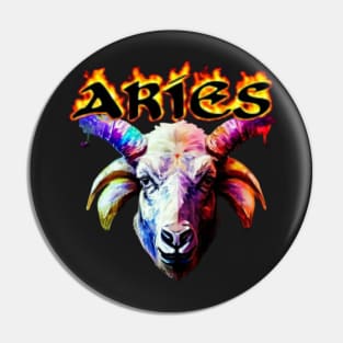 Aries Zodiac Fire Sign Pin