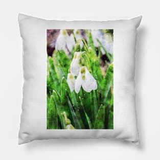 Snowdrops 7 Pillow