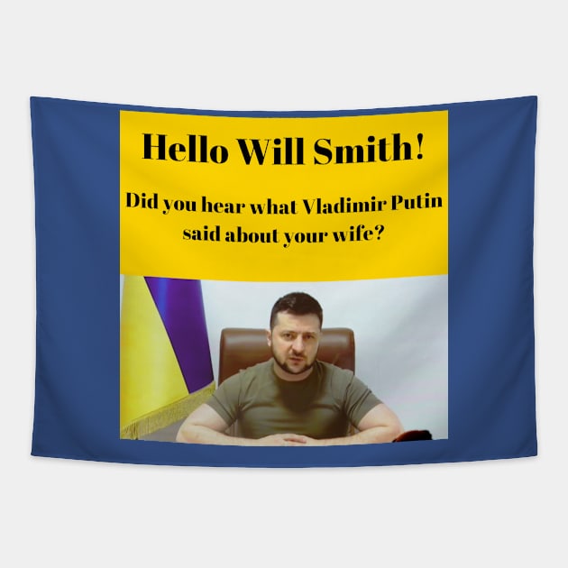 Putin - Valinski / Will Smith Tapestry by  Karma Institute