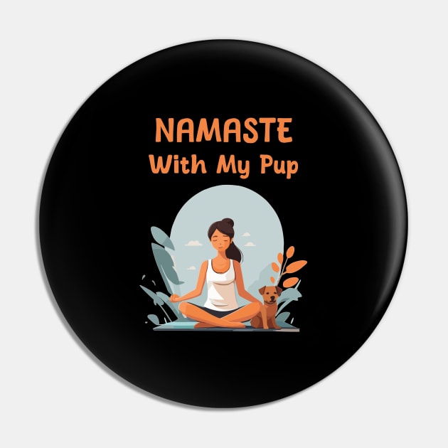 namaste with my pup Pin by Patterns-Hub