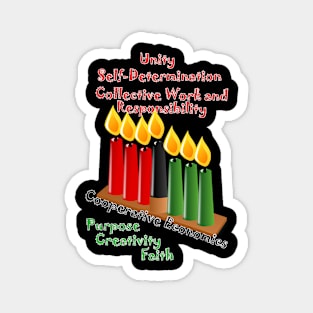 Kwanzaa day candles Magnet