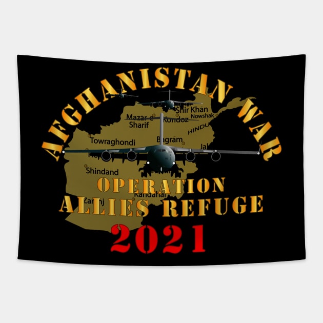 Afghanistan War   - Operation Allies Refuge - 2021 Tapestry by twix123844