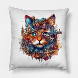 Steampunk Cat Pillow