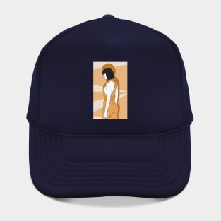 Short Hair Lady Vintage Pop Art Hat