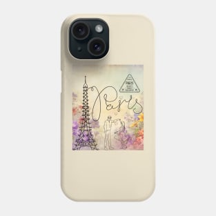 Romance in Paris: Dancing Duo Tee, vacation, Honeymoon, Lover's travel vacation Phone Case