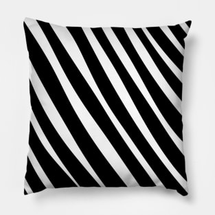 black and white zebra stripes pattern Pillow