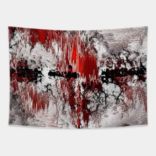 White red black abstraction Tapestry