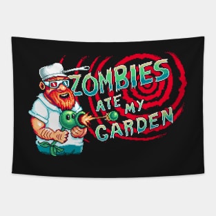 Zombies Ate My Garden Tapestry