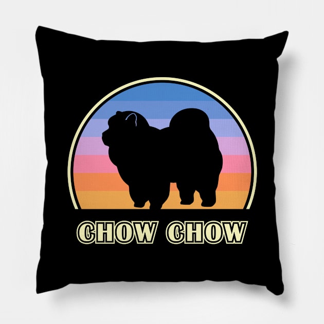 Chow Chow Vintage Sunset Dog Pillow by millersye