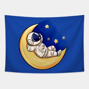 Astronaut Relaxing Tapestry