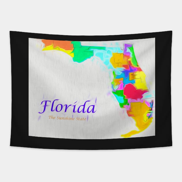 Florida The Sunshine State Tapestry by jillnightingale