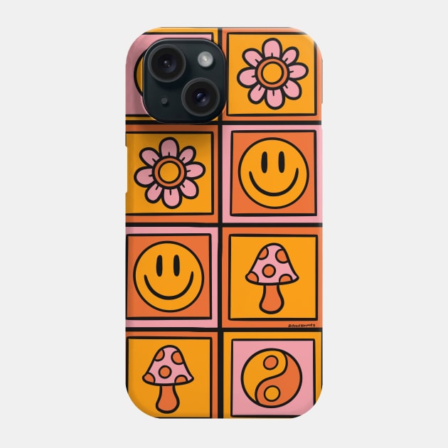 Vintage Granny Square Pattern Phone Case by Doodle by Meg