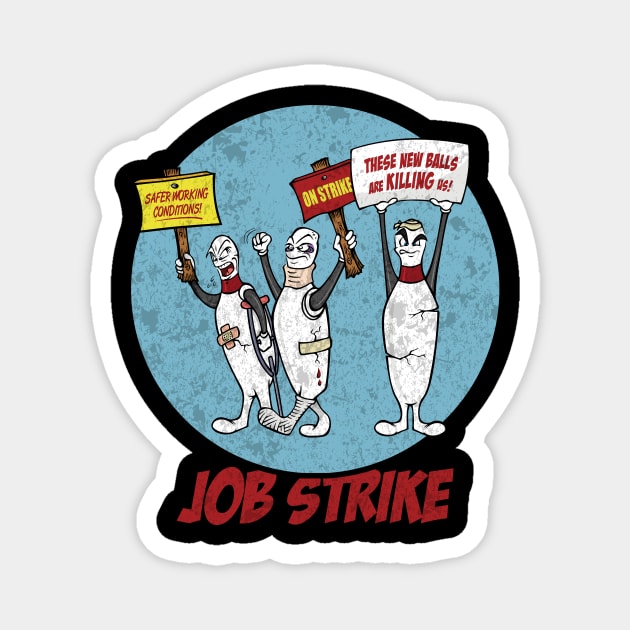 Bowling Job Strike Comics Magnet by TEEWEB