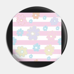 Floral stripes Pin