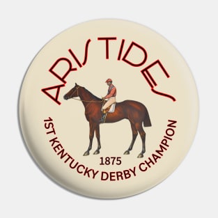 Aristides 1875 1st Kentucky Derby Champion horse racing design Pin