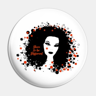 Dare to be different vector girl Pin