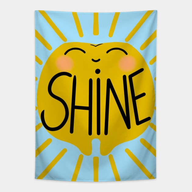 Molar Sun - Shine - for Dentists, Hygienists, Dental Assistants, Dental Students and anyone who loves teeth by Happimola Tapestry by Happimola