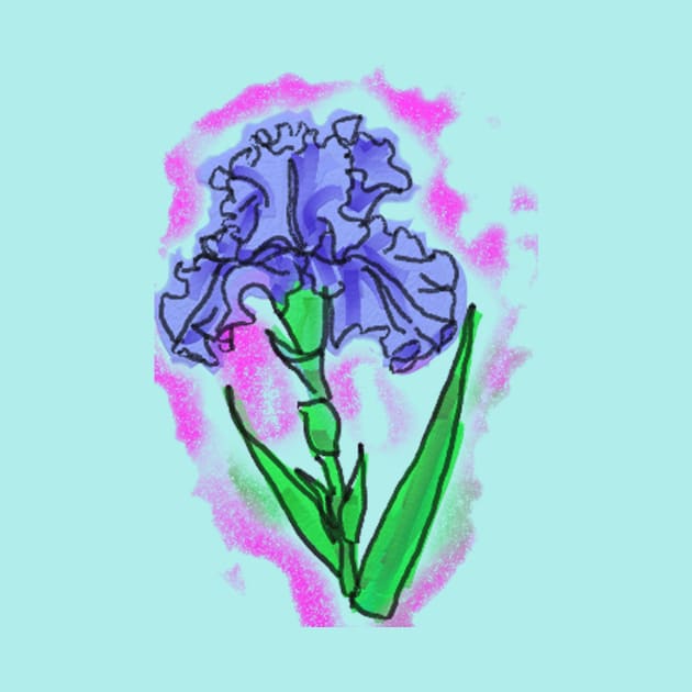 iris flower art by lalanny