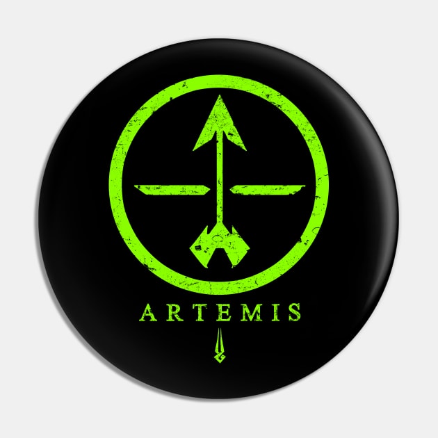Symbol of Artemis - Hades Pin by ClayMoore