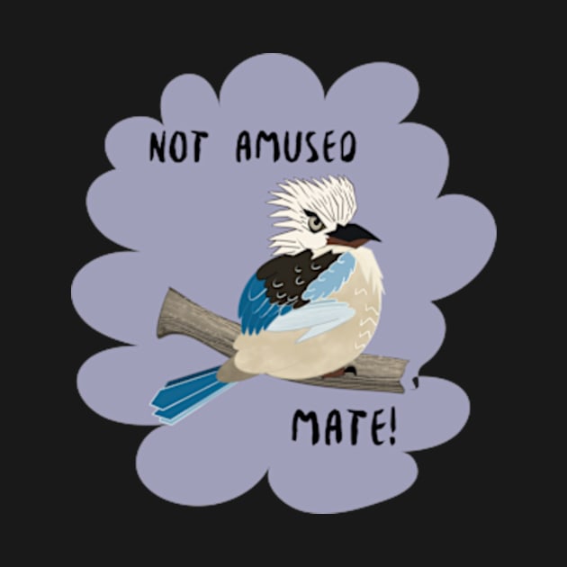 Not Amused Mate Kookaburra Angry Bird by LozsArt