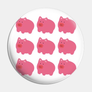 Pig animal. Seamless pattern design on white background. Pin