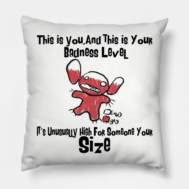 Lilo and Stitch Badness Level Pillow by PrinceHans Designs