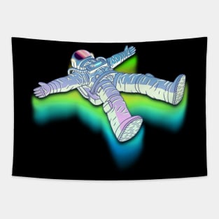 Spaceman Floating into Black Hole Tapestry