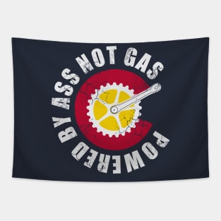 Colorado Cycling Biking Powered By Ass Not Gas Tapestry