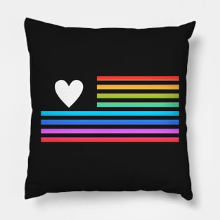 USA LGBT Pride-  American Flag Style Love Design Pillow