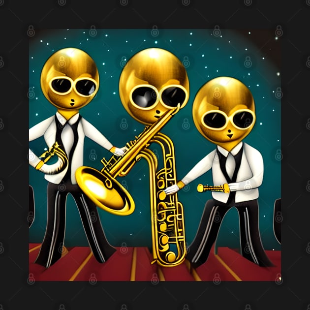 An Alien Musical Group Touring The Galaxy, Next Performance Earth. by Musical Art By Andrew