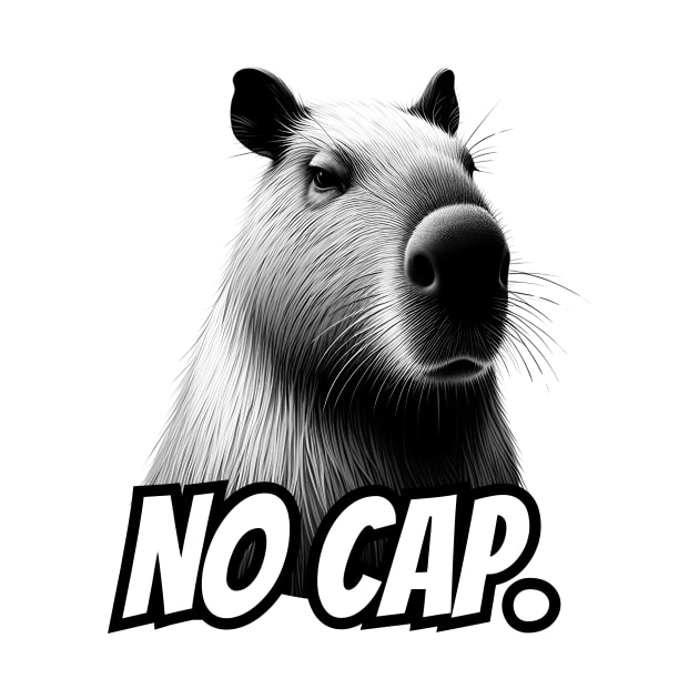 No Cap capybara by Batshirt