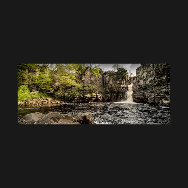 High Force Waterfall Panoramic by davehudspeth