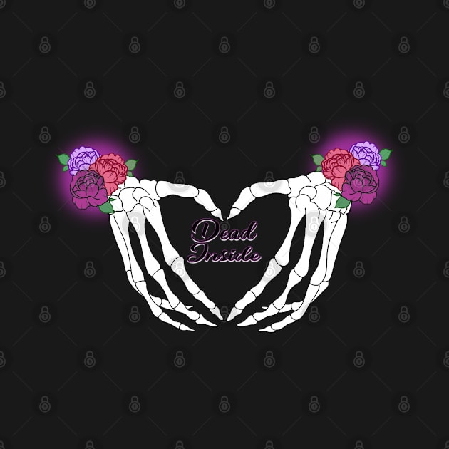 Dead Inside Skeleton Hand Hearts - Pastel Goth - Mightbelucifer by mightbelucifer