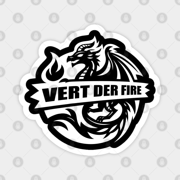 Vert Der Fire (WTF) - Dragon Logo Magnet by Nine Tailed Cat