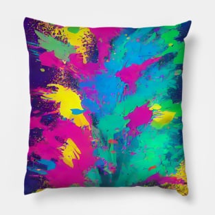 Abstract, Marble, Watercolor, Colorful, Vibrant Colors, Textured Painting, Texture, Gradient, Wave, Fume, Wall Art, Modern Art Pillow