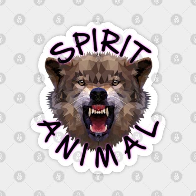 Spirit Animal Wolf Magnet by Worldengine