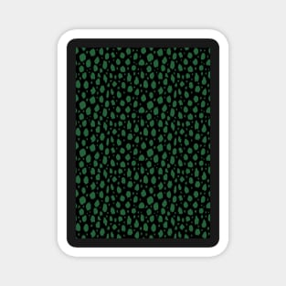 Black and Green Spot Dalmatian Pattern Magnet