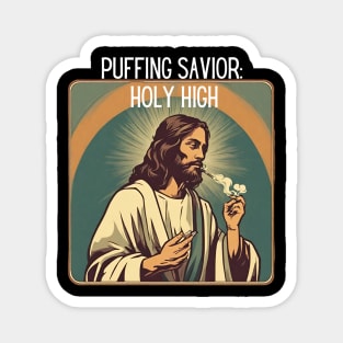 Jesus Meme - Puffing Savior: Holy High Magnet