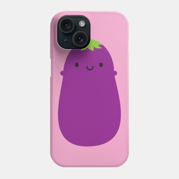 Kawaii Eggplant Aubergine Phone Case by marcelinesmith