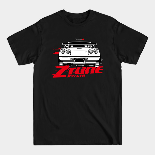 Discover Nissan R34 GTR Back view - European Cars - T-Shirt