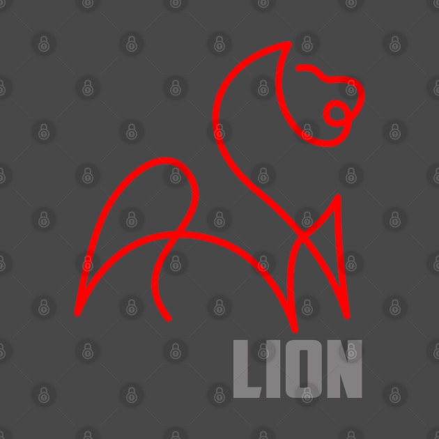 RED LINE LION by SAMELVES