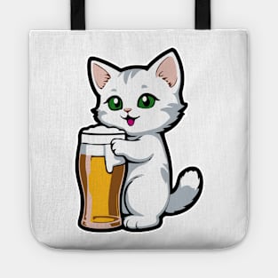 Funny and Cute Kitten Beer Party Tote