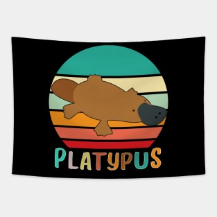 Vintage retro platypus Tapestry