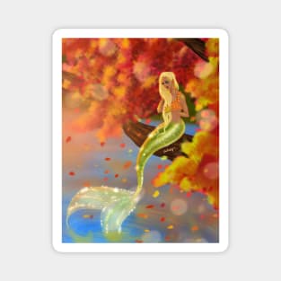 Autumn Mermaid Magnet