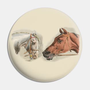 TWO HORSES Pin