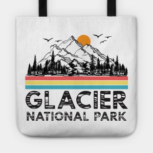 Vintage Retro Glacier National Park Montana Gifts Tote