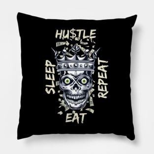 Eat Sleep Hustle Repeat Pillow