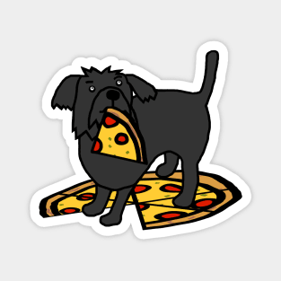 Cute Dog with Pizza Magnet