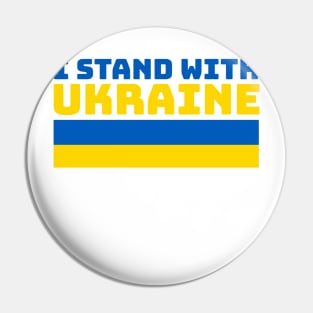 I STAND WITH SUPPORT UKRAINE Pin