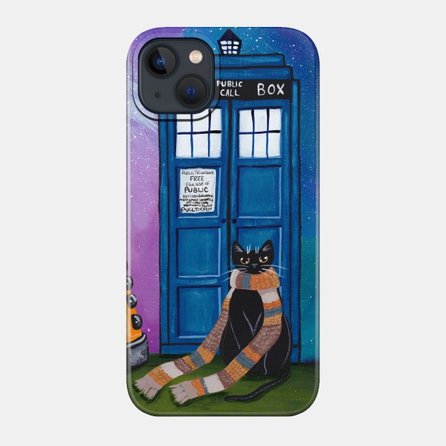 Dressed for Halloween Cats - Dalek - Phone Case